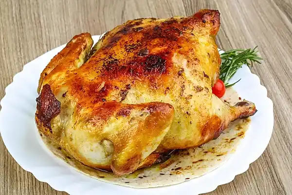 Pollo asado a la leña